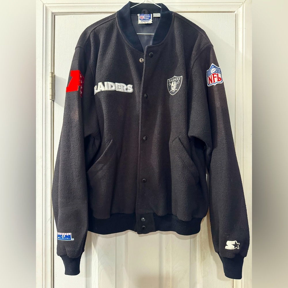 NFL Raiders Fleece Jacket size XL vintage